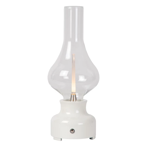Lucide JASON - Rechargeable Table lamp - Battery pack - Ø 12 cm- LED 3 StepDim - 1x2W 3000K - White - detail 1